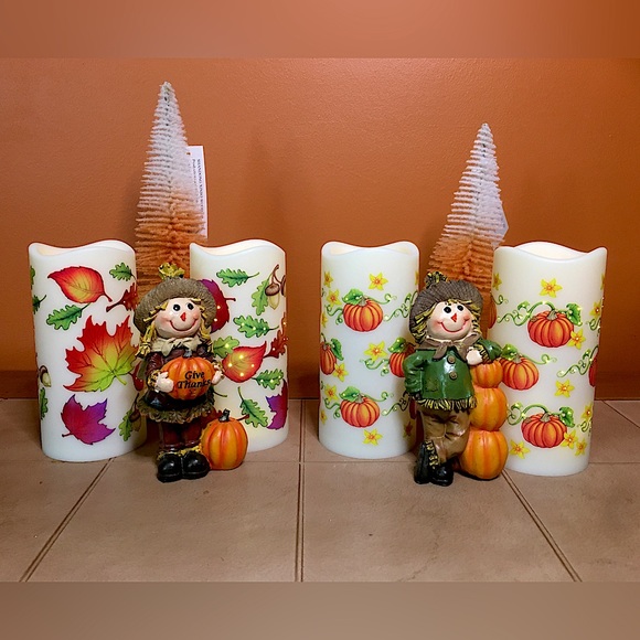 2 Piece Scarecrow Boy and Girl with Pumpkins by Valerie Parr Hill - Picture 13 of 13
